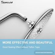 Round Bend Shower Arm (18 Inches) with Flange - by Specule